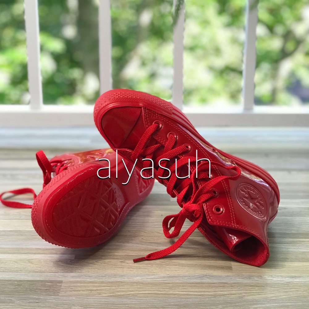 NWT Converse Ctas HI Casino Red WMNS AUTHENTIC - Picture 5 of 7